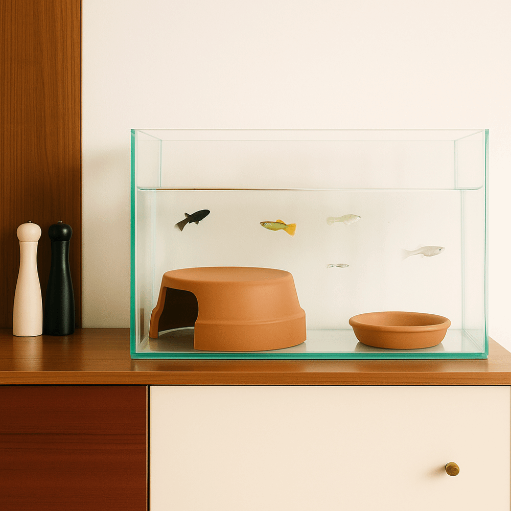 Hide Cave Ceramic - صندوق إخفاء متعدد الوظائف للزواحف من