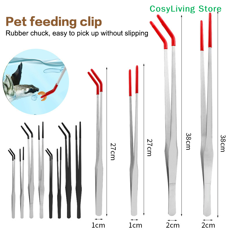 ملقط تغذية الزواحف مع طرف مطاط - مراجعة Feeding Tong Stainless وسعره