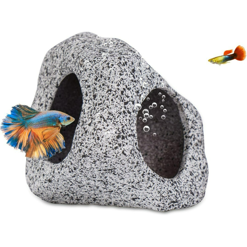 ديكورات أحواض السمك: كهف صخري  - مراجعة Hide Cave Ceramic وسعره