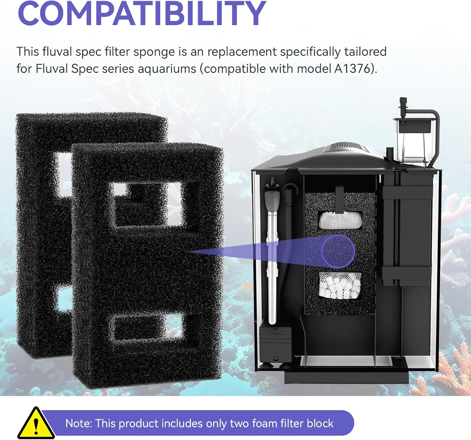 فلتر رغوي متوافق مناسب لحوض ال - مراجعة Fluval Aquarium Spec وسعره